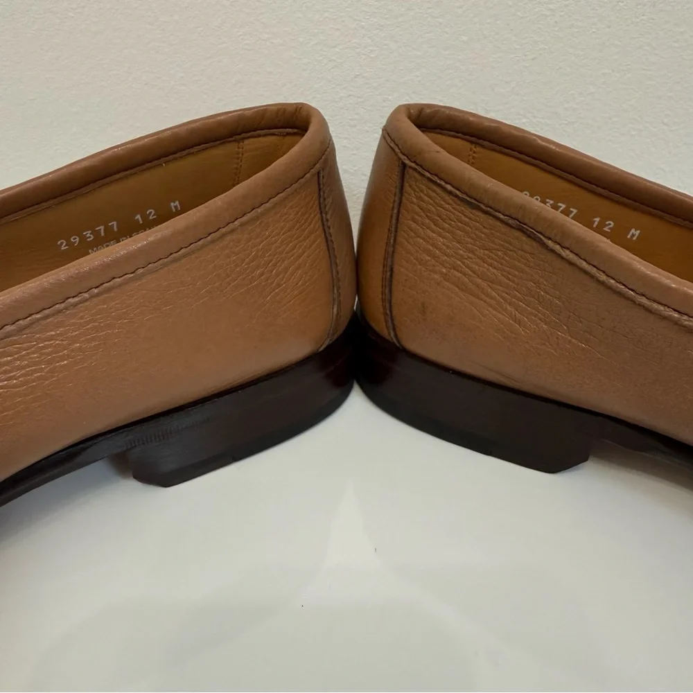 Bostonian Men's Tan Soft Leather Woven Leather Loafer Men's Size 12 M Career